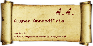 Augner Annamária névjegykártya